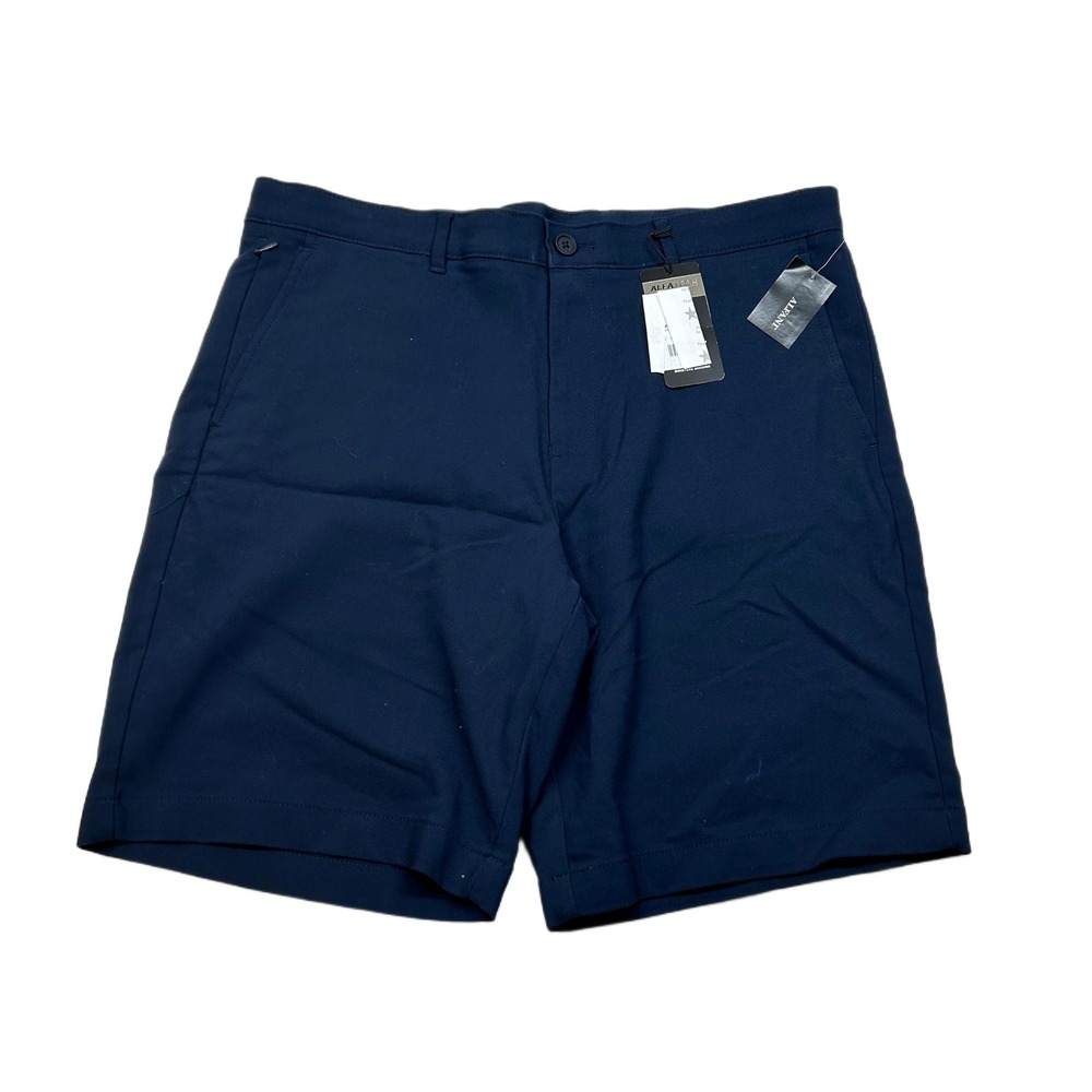 Alfani Tech Shorts Mens 33 Blue Stretch Comfort Waistband‎ Moisture Wicking NEW